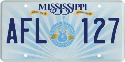 MS license plate AFL127