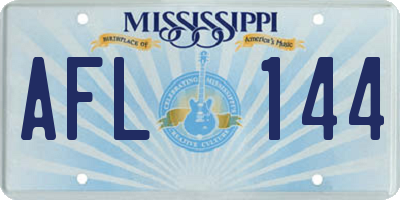 MS license plate AFL144