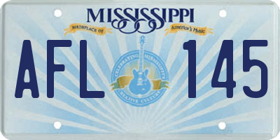 MS license plate AFL145