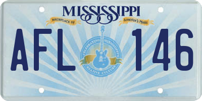 MS license plate AFL146