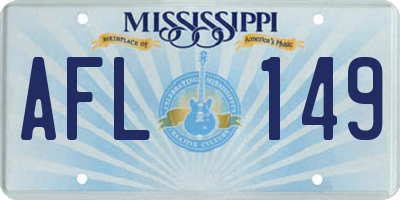 MS license plate AFL149