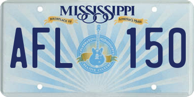 MS license plate AFL150