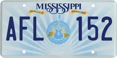 MS license plate AFL152
