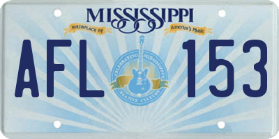 MS license plate AFL153