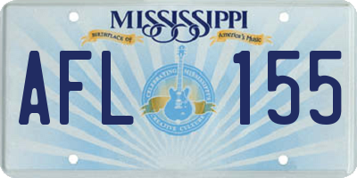 MS license plate AFL155