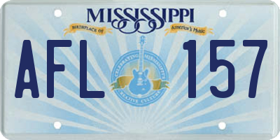 MS license plate AFL157