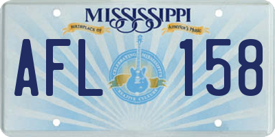 MS license plate AFL158