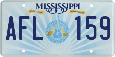 MS license plate AFL159