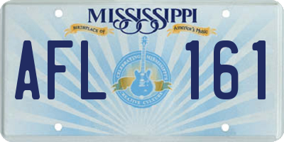 MS license plate AFL161