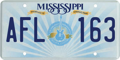 MS license plate AFL163