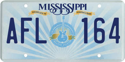 MS license plate AFL164