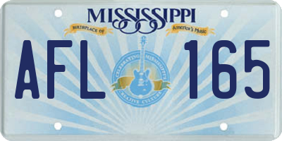 MS license plate AFL165