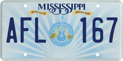 MS license plate AFL167