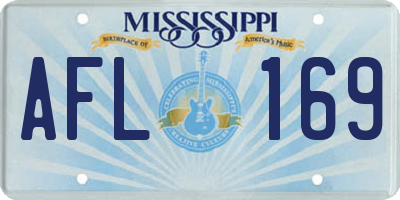 MS license plate AFL169