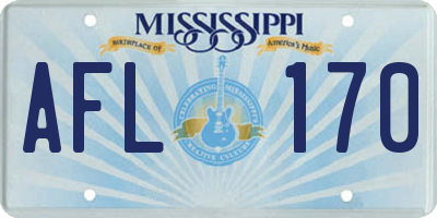 MS license plate AFL170