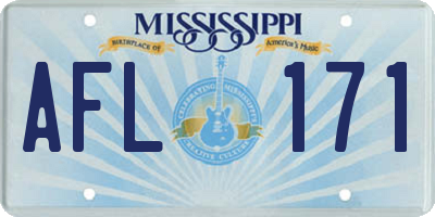 MS license plate AFL171