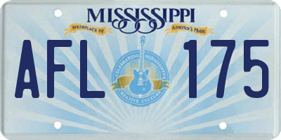 MS license plate AFL175