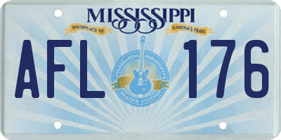 MS license plate AFL176
