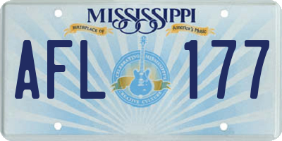 MS license plate AFL177