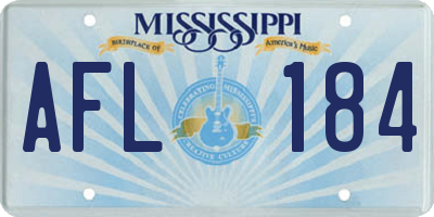 MS license plate AFL184