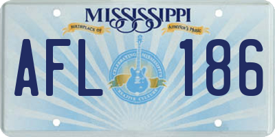 MS license plate AFL186