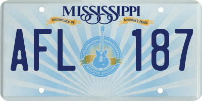 MS license plate AFL187