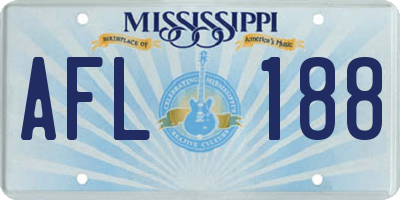 MS license plate AFL188