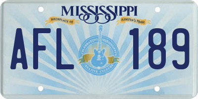 MS license plate AFL189