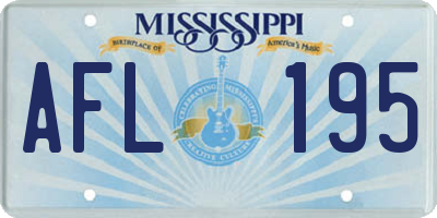 MS license plate AFL195