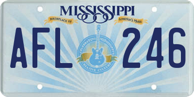 MS license plate AFL246
