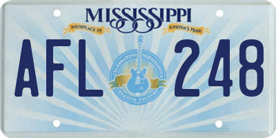 MS license plate AFL248