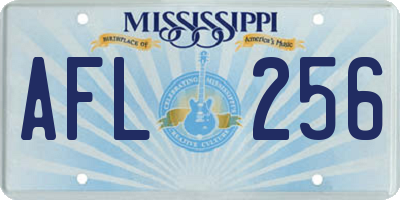 MS license plate AFL256