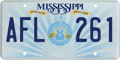 MS license plate AFL261