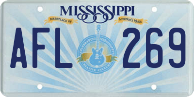 MS license plate AFL269