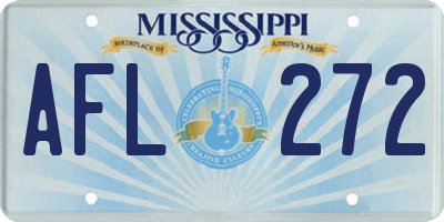 MS license plate AFL272