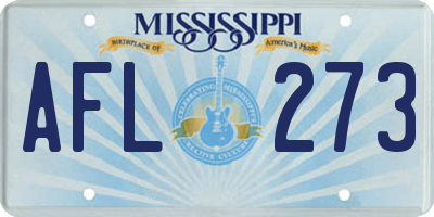 MS license plate AFL273