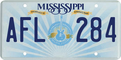 MS license plate AFL284