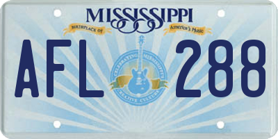 MS license plate AFL288