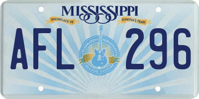 MS license plate AFL296