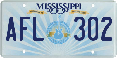 MS license plate AFL302