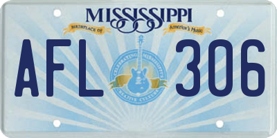 MS license plate AFL306