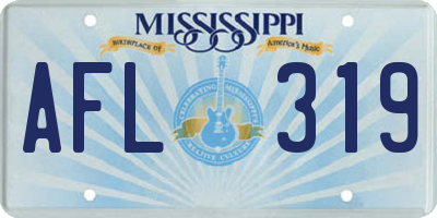 MS license plate AFL319