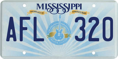 MS license plate AFL320