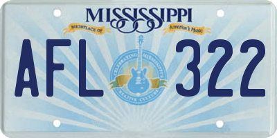 MS license plate AFL322