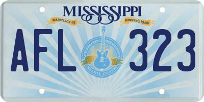 MS license plate AFL323