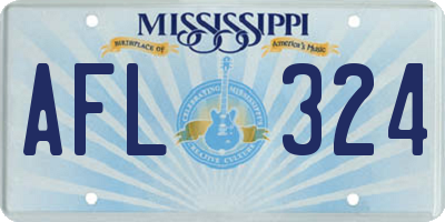 MS license plate AFL324