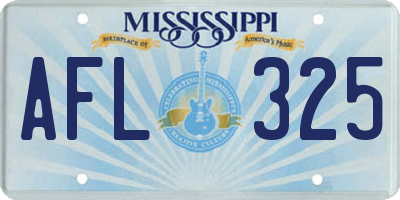 MS license plate AFL325