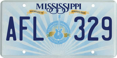 MS license plate AFL329