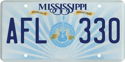 MS license plate AFL330
