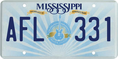 MS license plate AFL331